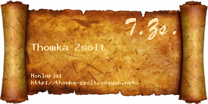 Thomka Zsolt névjegykártya